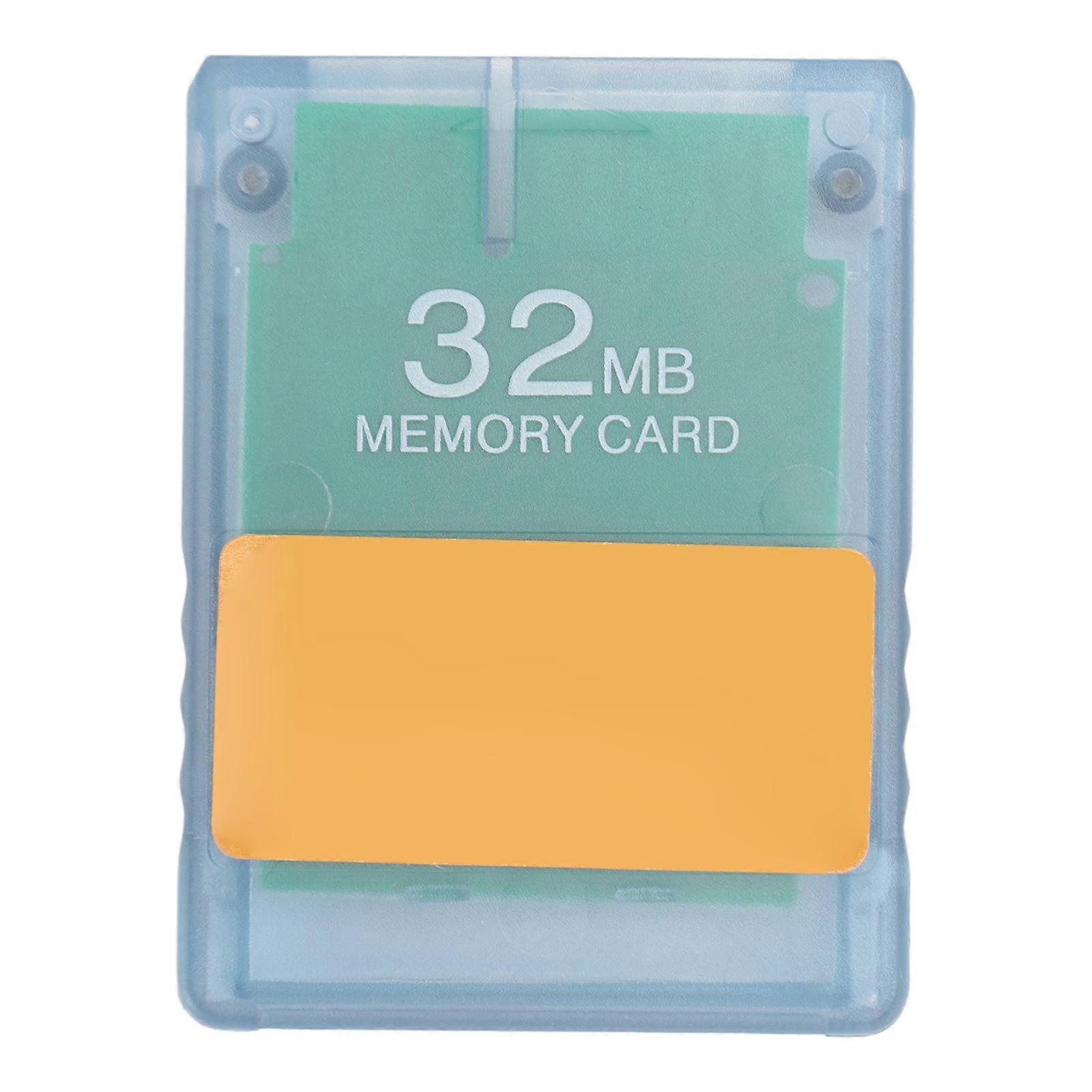 Console Memory Card V1.966 OPL HD Loader Program Card Game Start Card with Transparent Case Transparent Blue 32MB