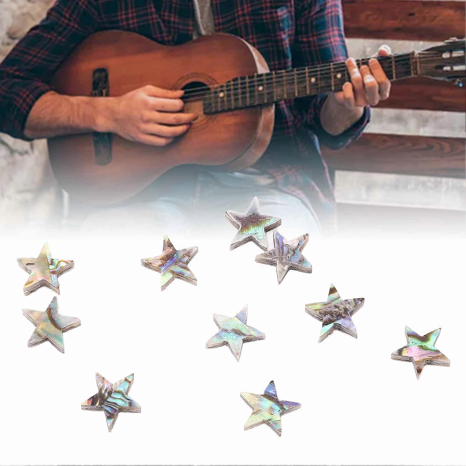 10PCS Inlay Gitarre Tone Point Abalone Shell Durable Gitarre Hals Aufkleber Griffbrett Marker 