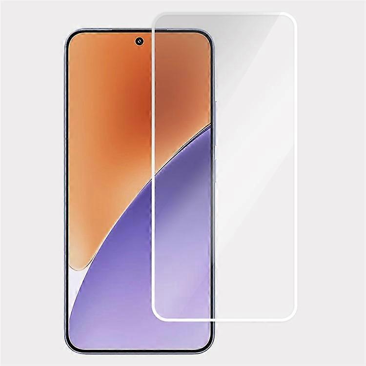 Xiaomi 15スクリーンプロテクターフルグルー電気メッキホワイトエッジ高アルミニウムシリコーンガラスフィルム(指紋ロック解除)に対応