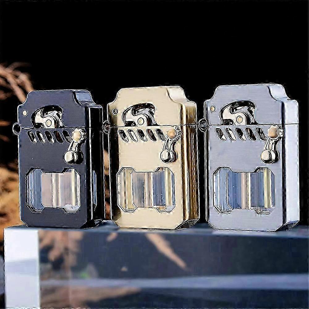 Mecha Metal Rocker Lighter(no Fuel),retro Kerosene Windproof Lighter
