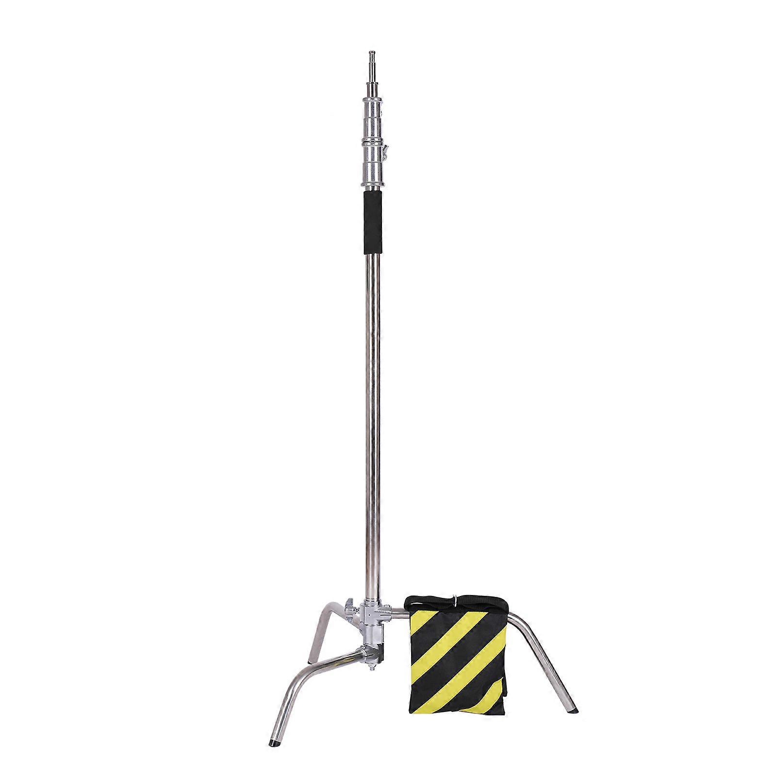 Heavy Duty Photography C-Stand with Boom Arm - Adjustable Height & Stable Design