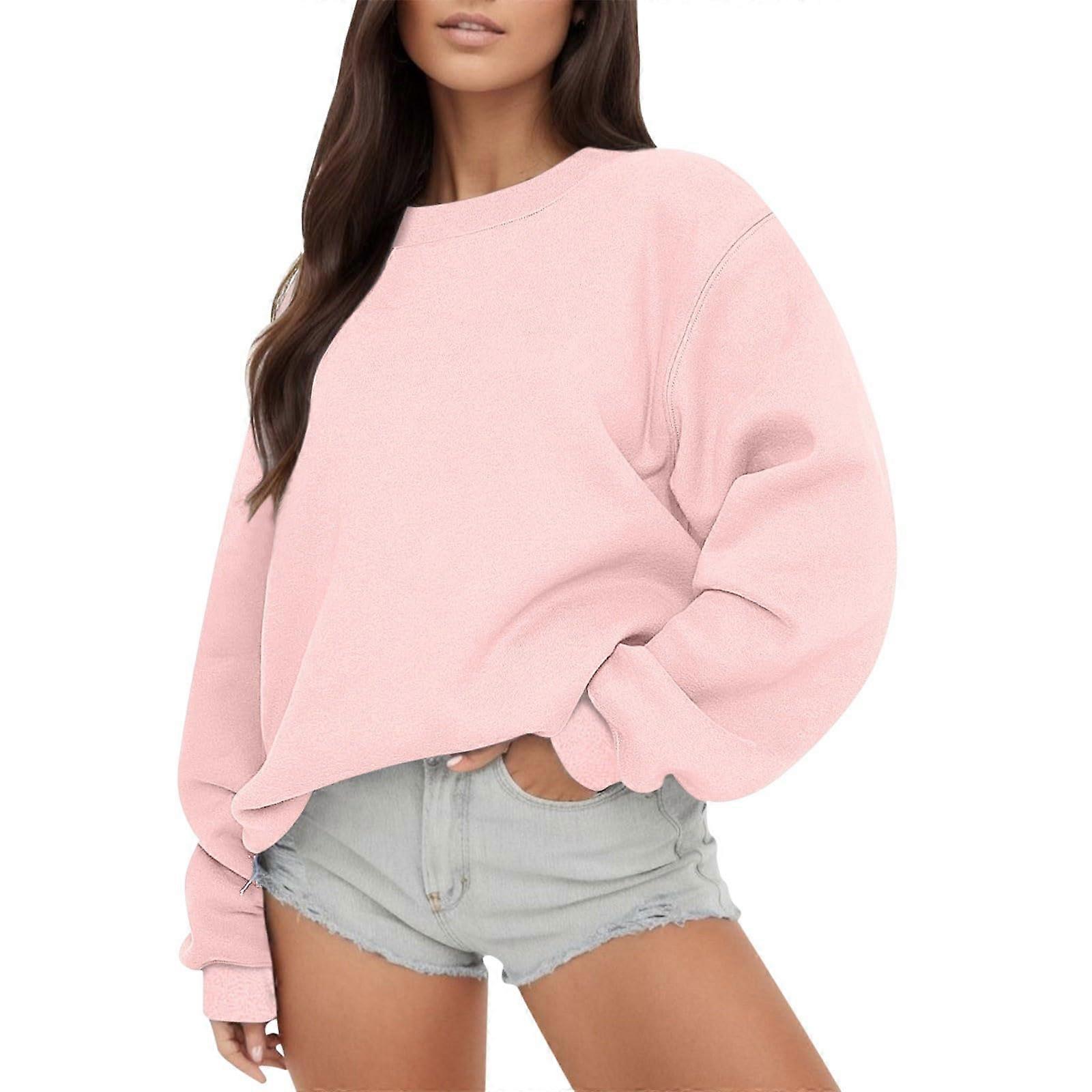 Teenager  Sweatshirt Women's Basic Pullover Oversize Hoodie Pink Ref: 9710