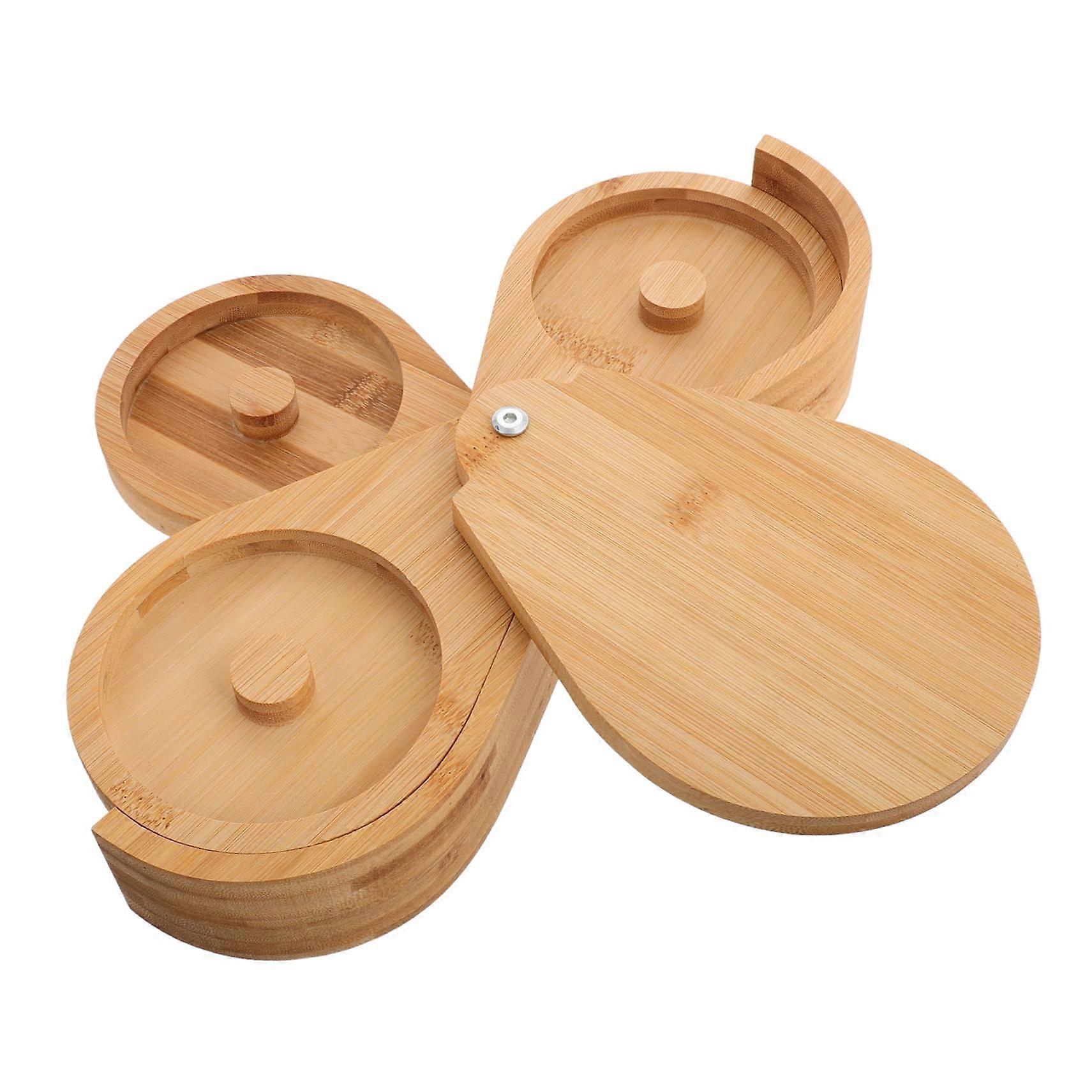 Practical Cocktail Accessories Spice Holder rotating spice rack kitchen storage containers Spice Organizer Bambus Khaki