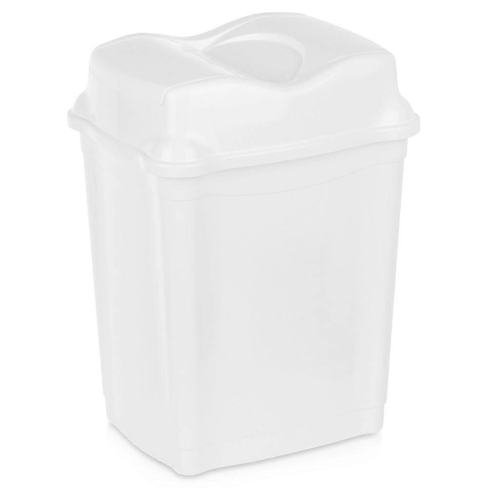 Plastic waste bin white 16 l