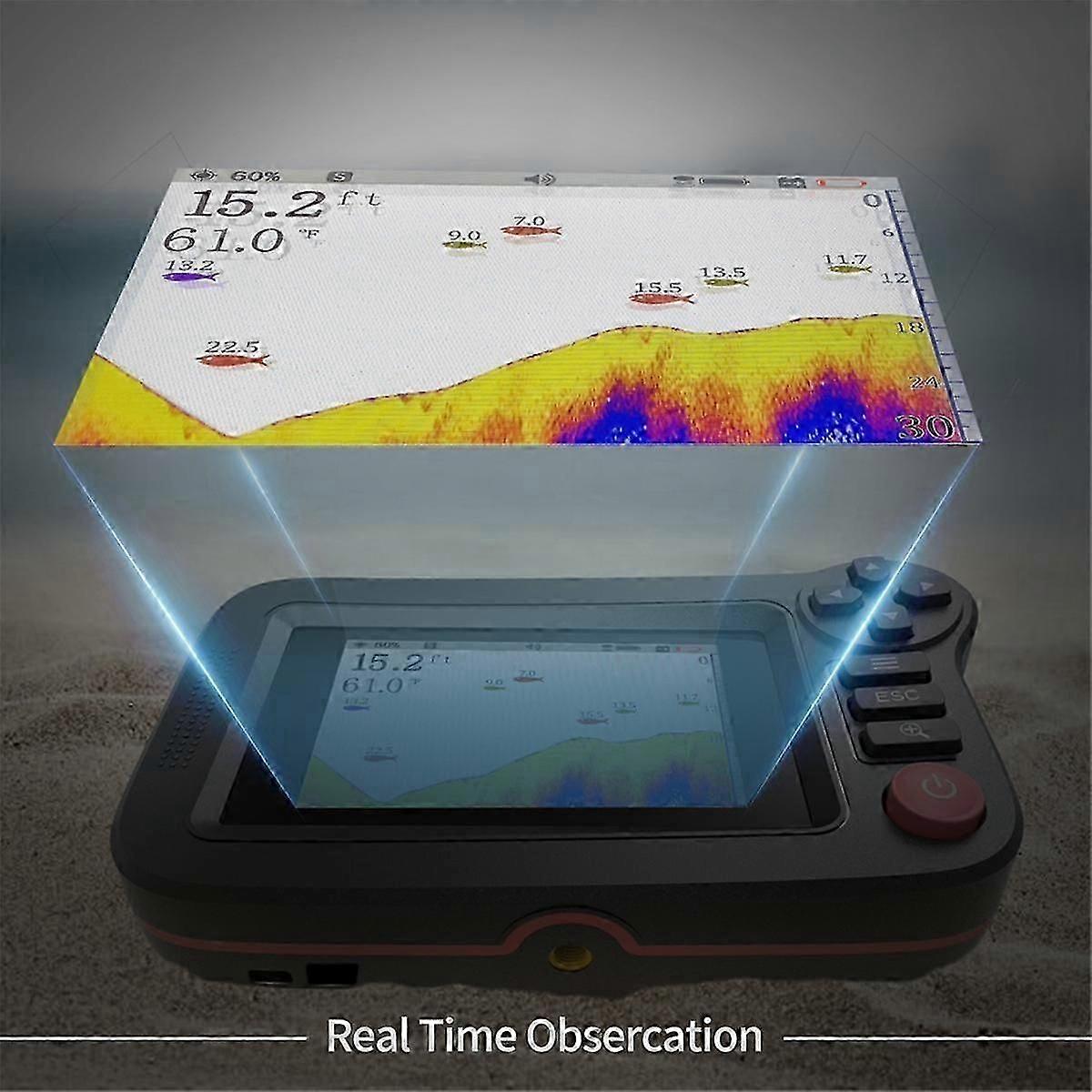 Smart Fish Finder - Portable Fish Finder and Depth Finder for Recreational Fishing From Dock, Shore