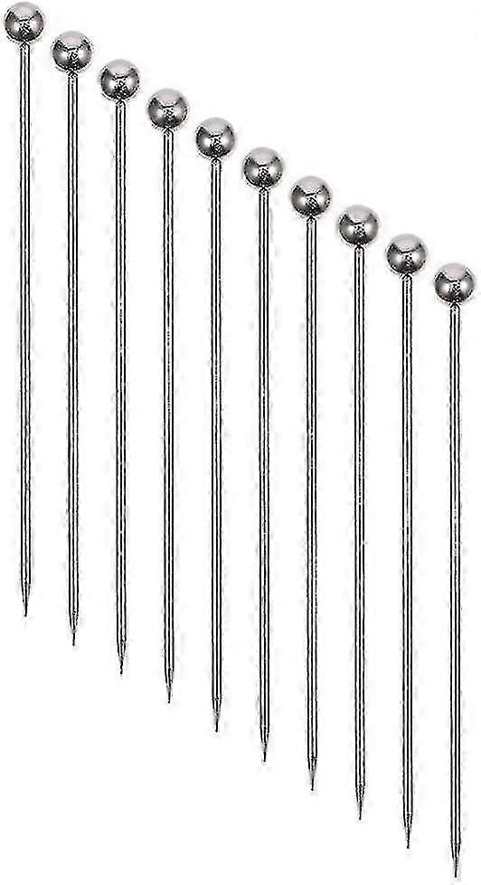 50 pcs aço inoxidável coquetel picks metal martini picks 4,3 polegadas