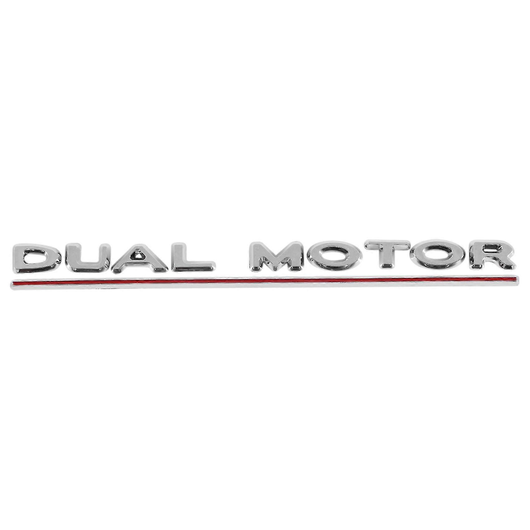 3D Dual Motor Car Rear Trunk Emblem Sticker Badge for Model 3 2017-2020, Decorative Sticker 2025