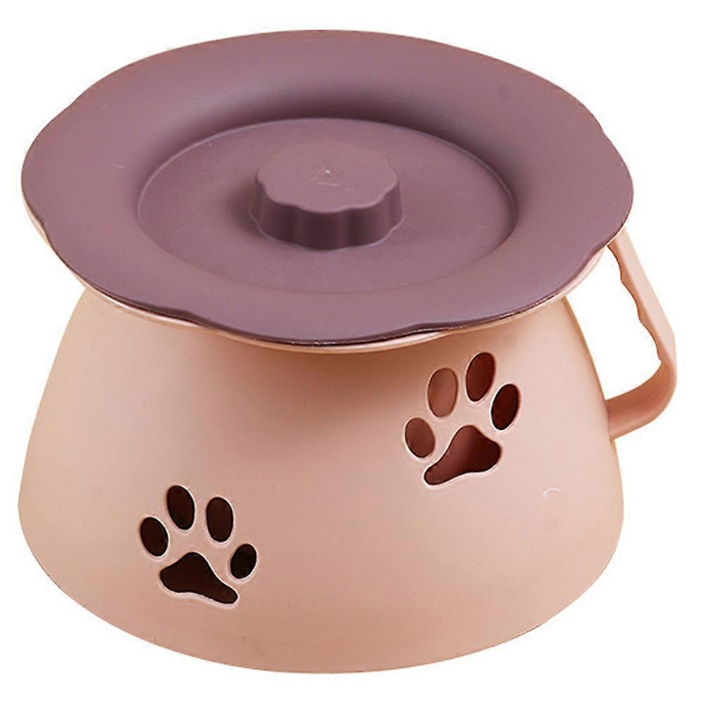 Portable Chamber Pot Plastic Urine Container with Lid Handle for Elderly Home Use Pink Color 22.50X22.50X13.50cm Load-bearing Drop-resistant 1Set