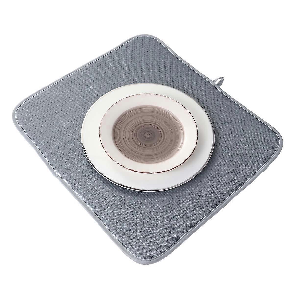Dish Drying Pad Rectangular Cup Coaster Homeowners Families Kitchen Use Dining .00X41.00X0.50CM 1Pack