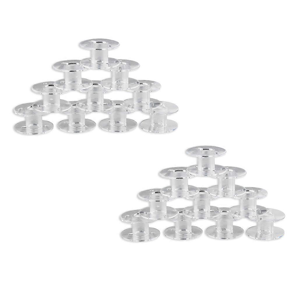 Sewing Machine Bobbins For Sewing Machines Transparent 2.1x2.1x1cm Circular Simple Design 30Set