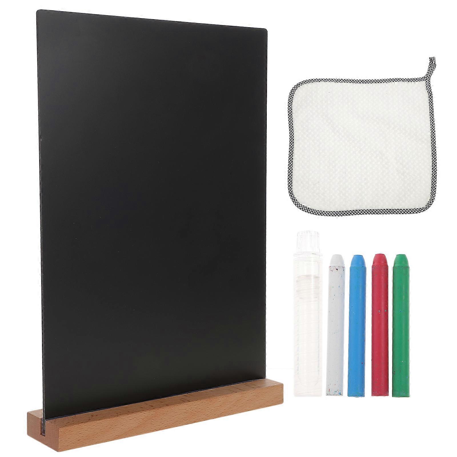 Message Chalkboard Sign Memo Board Erasable Blackboard for Restaurant Display ABS Material 1 Set