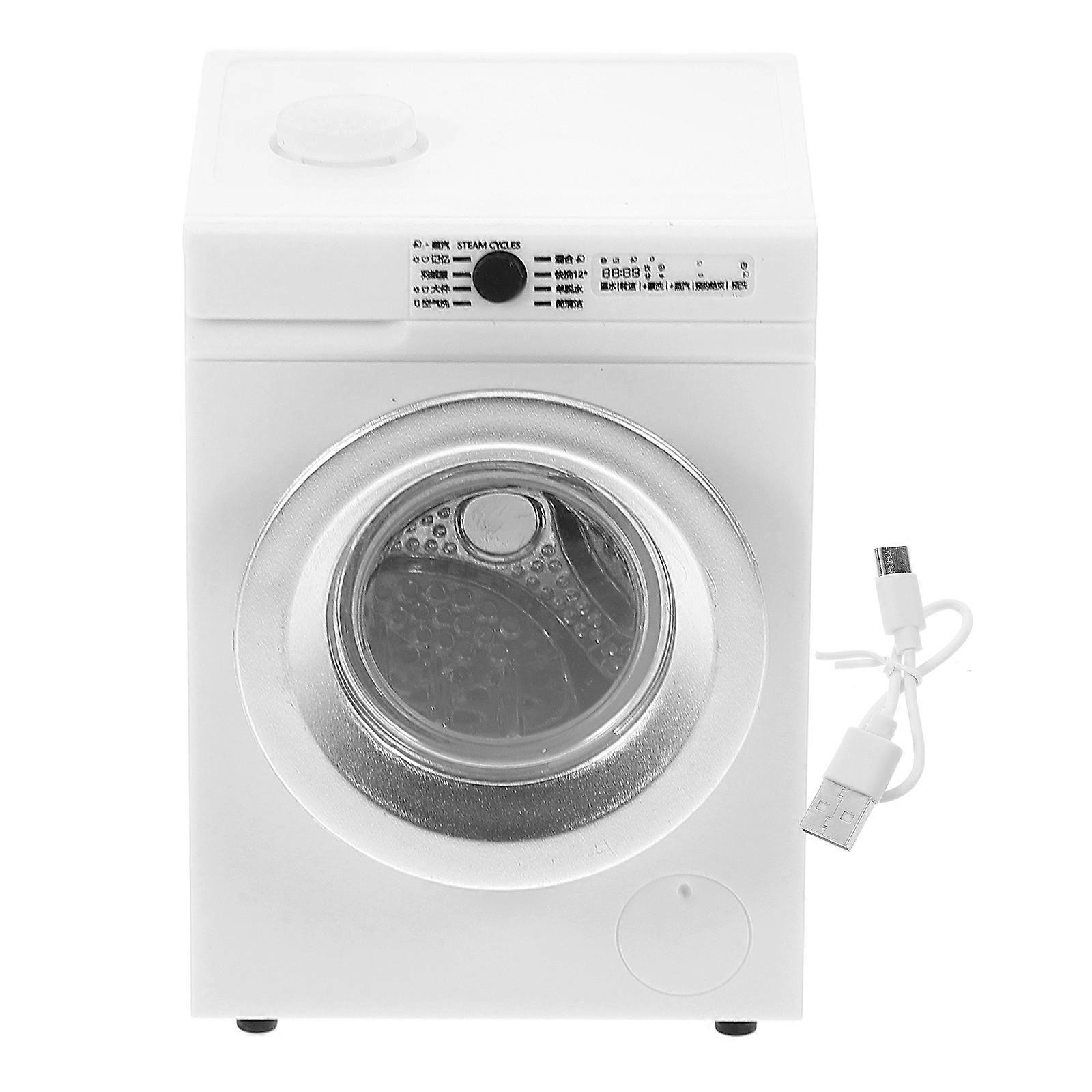 Compact Mini Washing Machine with Rotatable Door and Rechargeable Design for Dollhouse Decoration – Realistic Playset for Creative Kids and Collectors