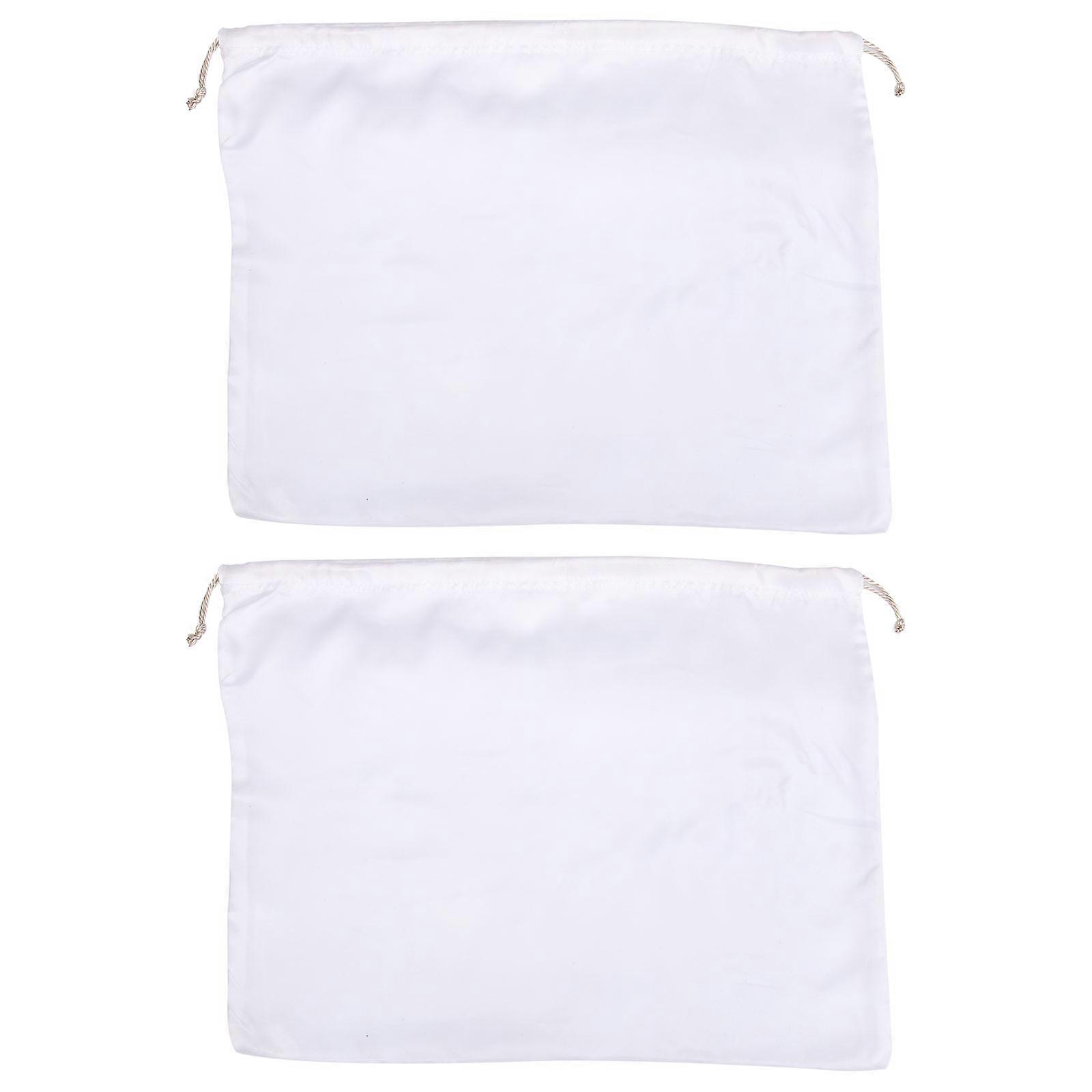 Rectangular Drawstring Bag Dustproof Storage Silk 50x40cm 2Set