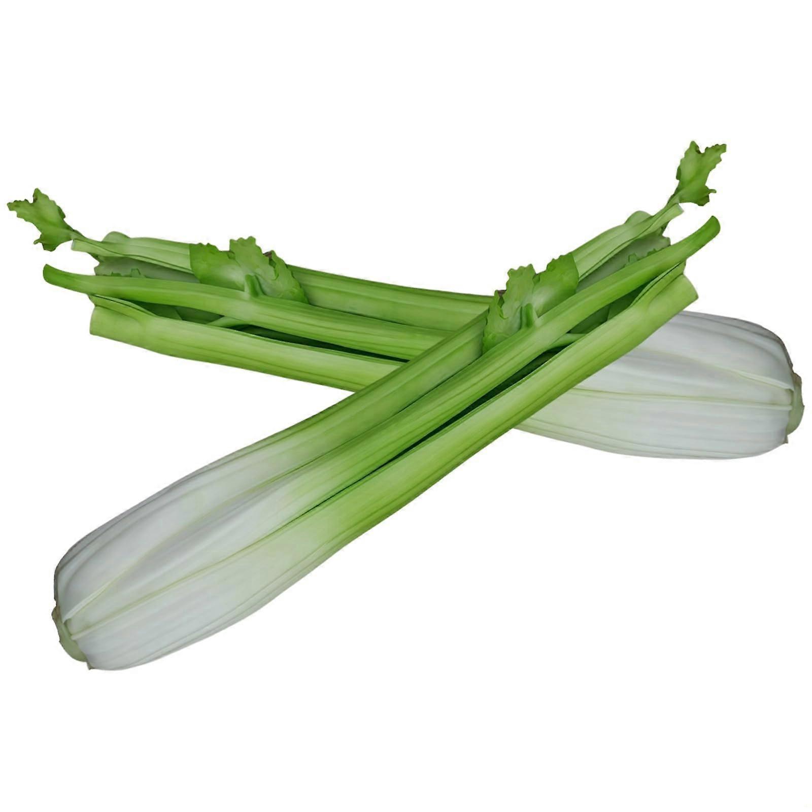 Artificial Celery Sticks 32 cm, Realistic Home Décor Celery Stems, Set of 2, Green Plant Decor Ideal for Kitchen Display