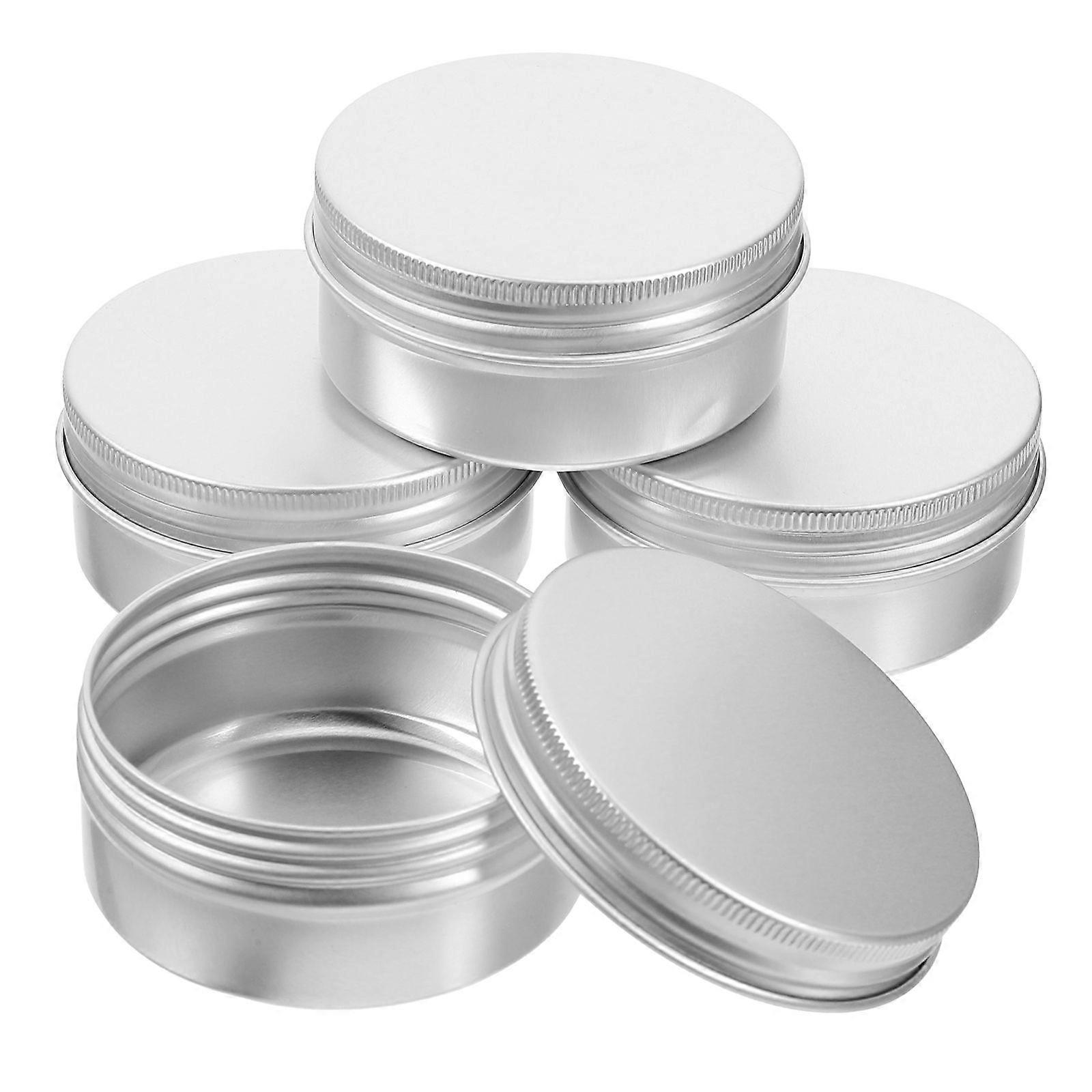 4pcs Aluminum Tin Jar Refillable Containers Empty Round Cream Containers