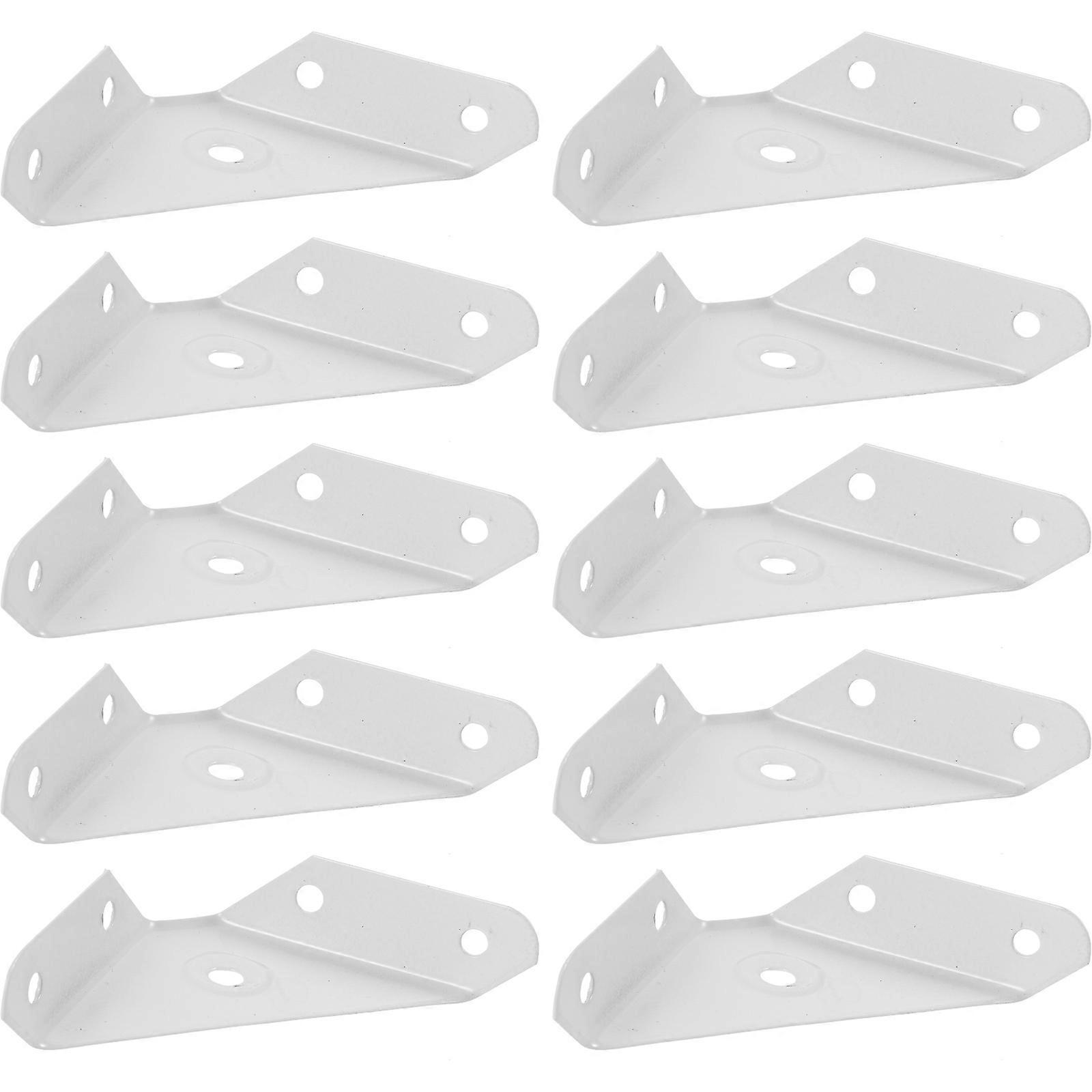 Support d’armoire en acier blanc 12pcs triangle 90 degrés angle support d’angle