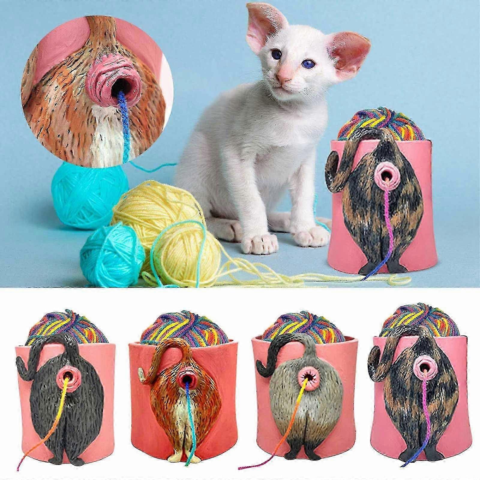 Knitting Yarn Bowl Crochet Yarn Holder Handmade Crocheting Accessories Organizer
