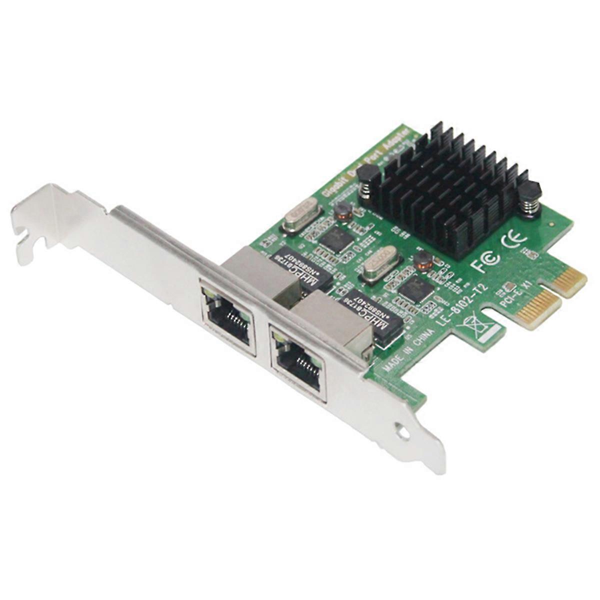 Dual-Port Slot Pci-E Interface Ethernet Network Card 10/100/1000Mbps