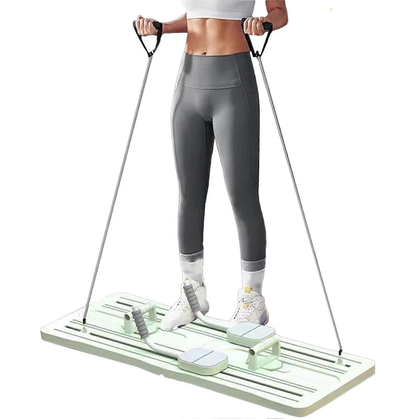 Floor Pilates Board Multifunctional Foldable AB Core Trainer Green