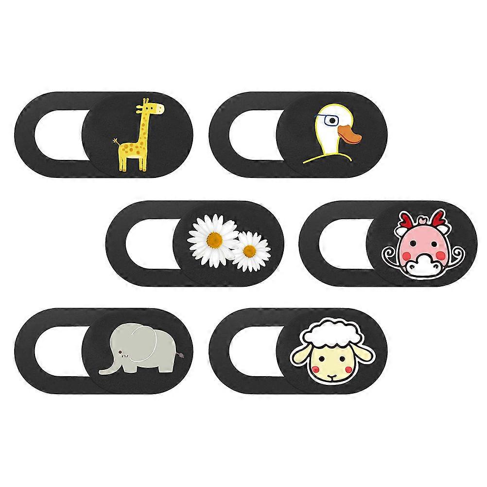 Privacy Camera Cover Assorted Color 1.85X0.90X0.10CM Laptop Tablet Mobile Phone Easy to Use 6Pcs