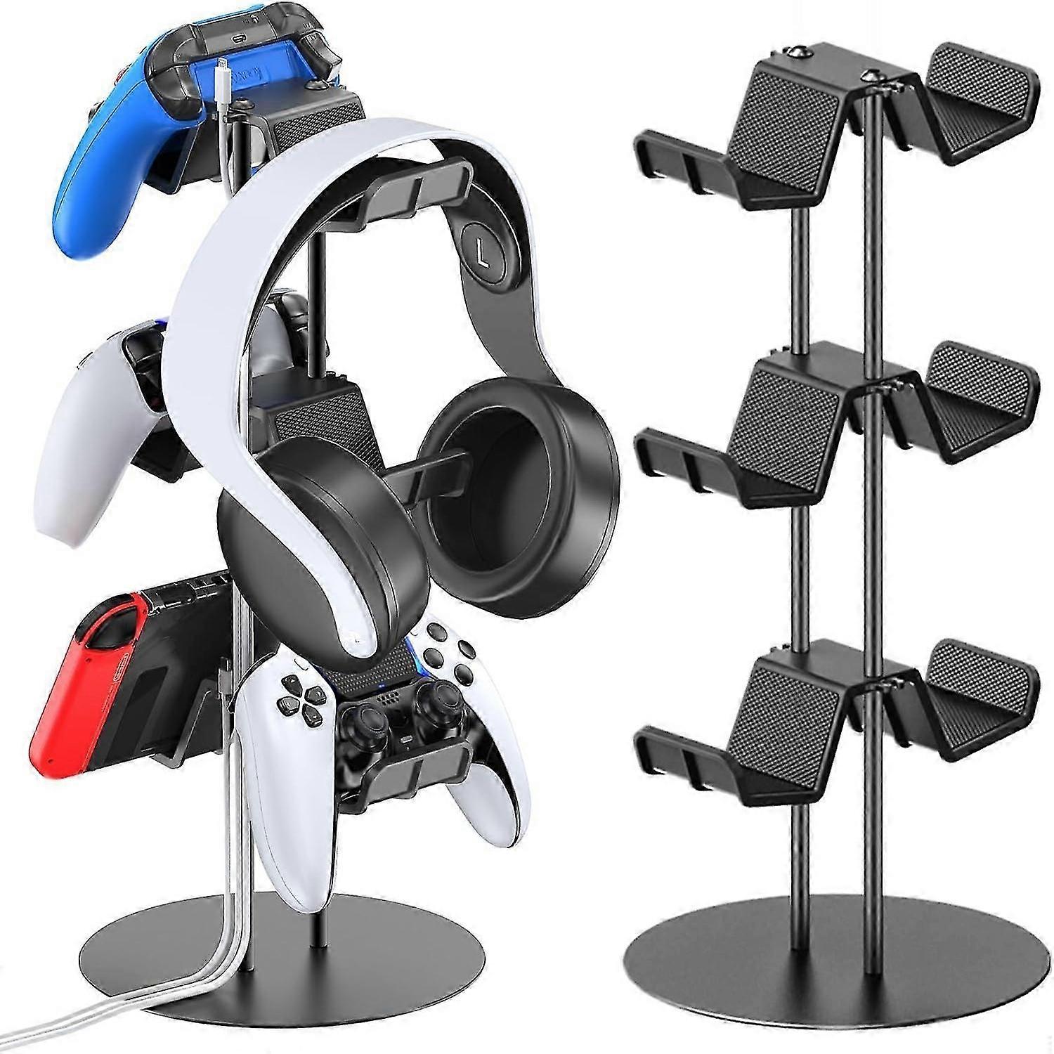 Controller Stand,3 Tier Controller Headphone Holder for Universal Headsets and Controllers Xbox PS5 PS4 Switch