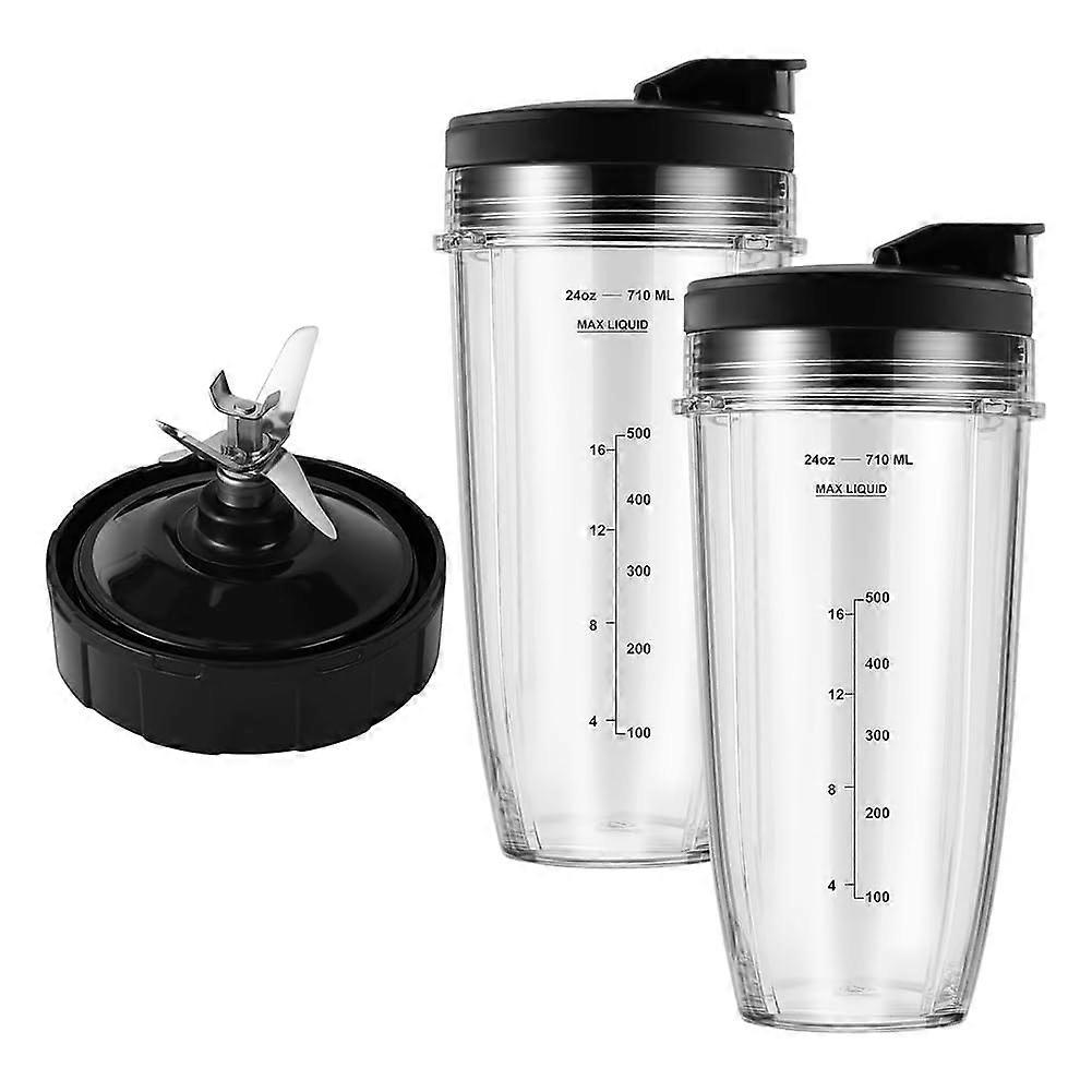 Mixer replacement parts for, 24ounce mixing cup with togo lids, 7blade extraction blade