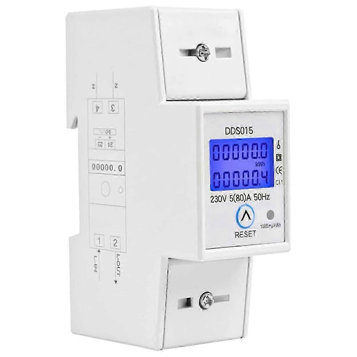Digital Single Phase Energy Meter 5-80A 230V 50Hz Energy Meter