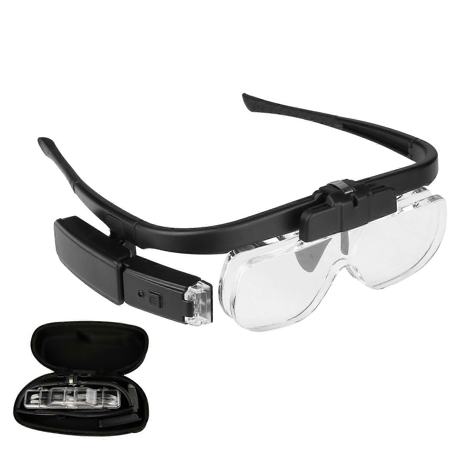 Head-mounted magnifier 45x magnification LED lighting