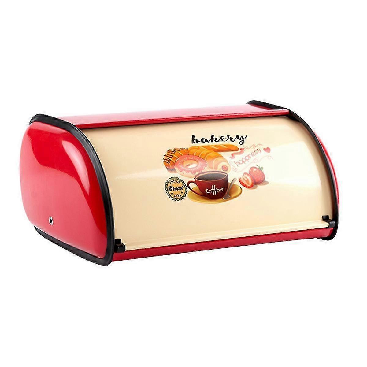Metall Roll Top Brødboks Oppbevaring Container Keeper Organizer