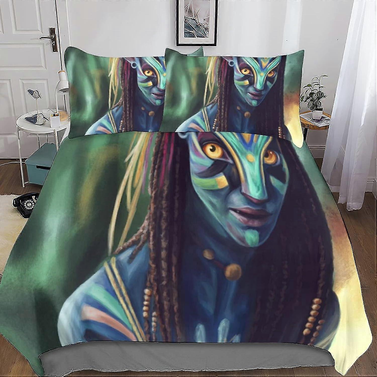 Conjunto de Cama com Capa de Edredom e Impressão 3D com Zíper, Fácil de Cuidar para Crianças e Adultos, Conjunto de 3 Peças