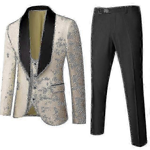 Ανδρικό κοστούμι επαγγελματική casual 3-κομμάτια κοστούμι σακάκι παντελόνι γιλέκο γαμήλιο πάρτι εορταστική φθορά