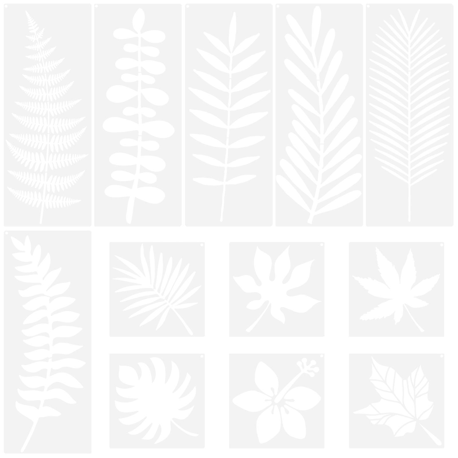 Drawing Stencils Templates For Diy Projects Delicate Shapes White Pet Material 12Pcs