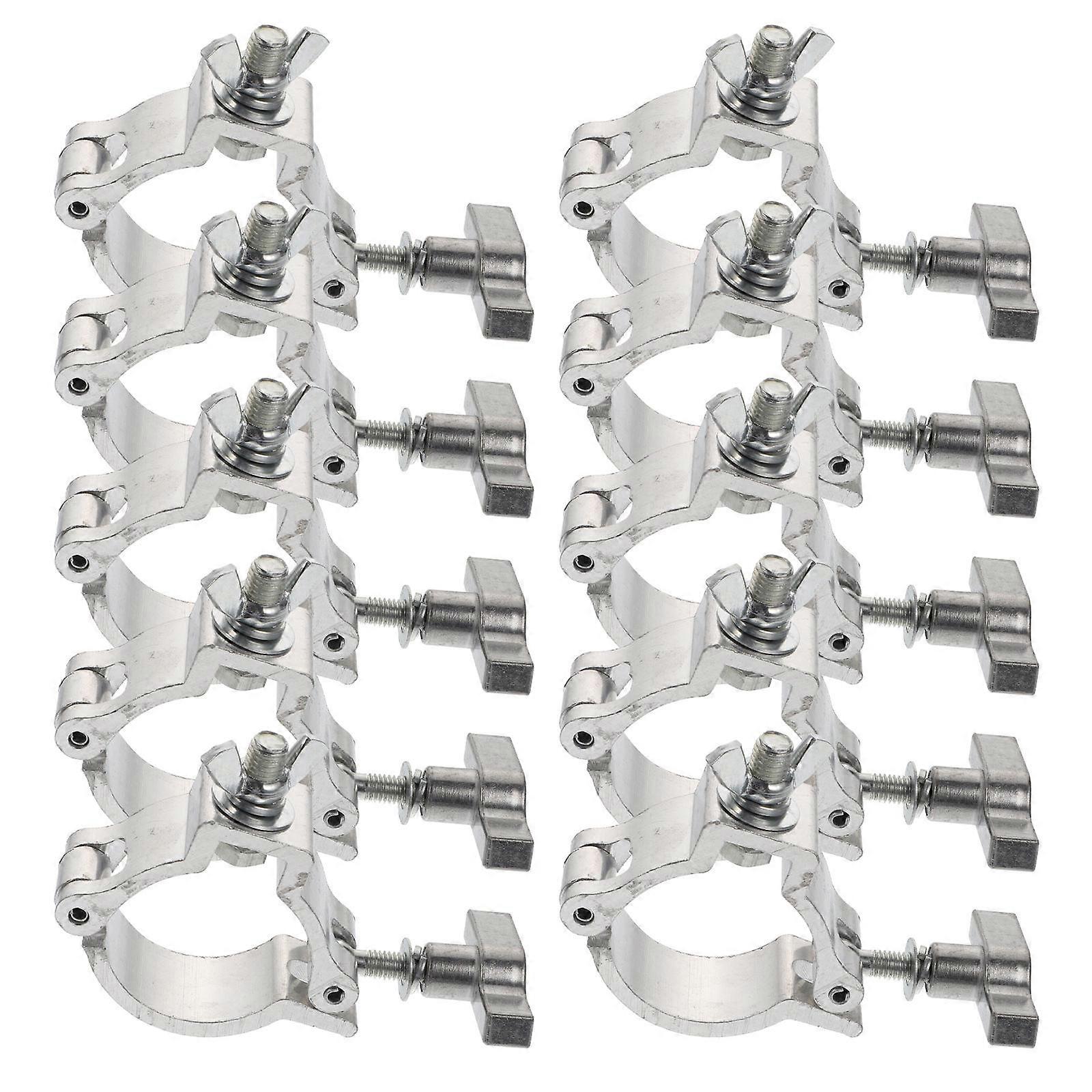 10 Pcs Durable Silver Hanging Light Hooks and Stage Light Clamps