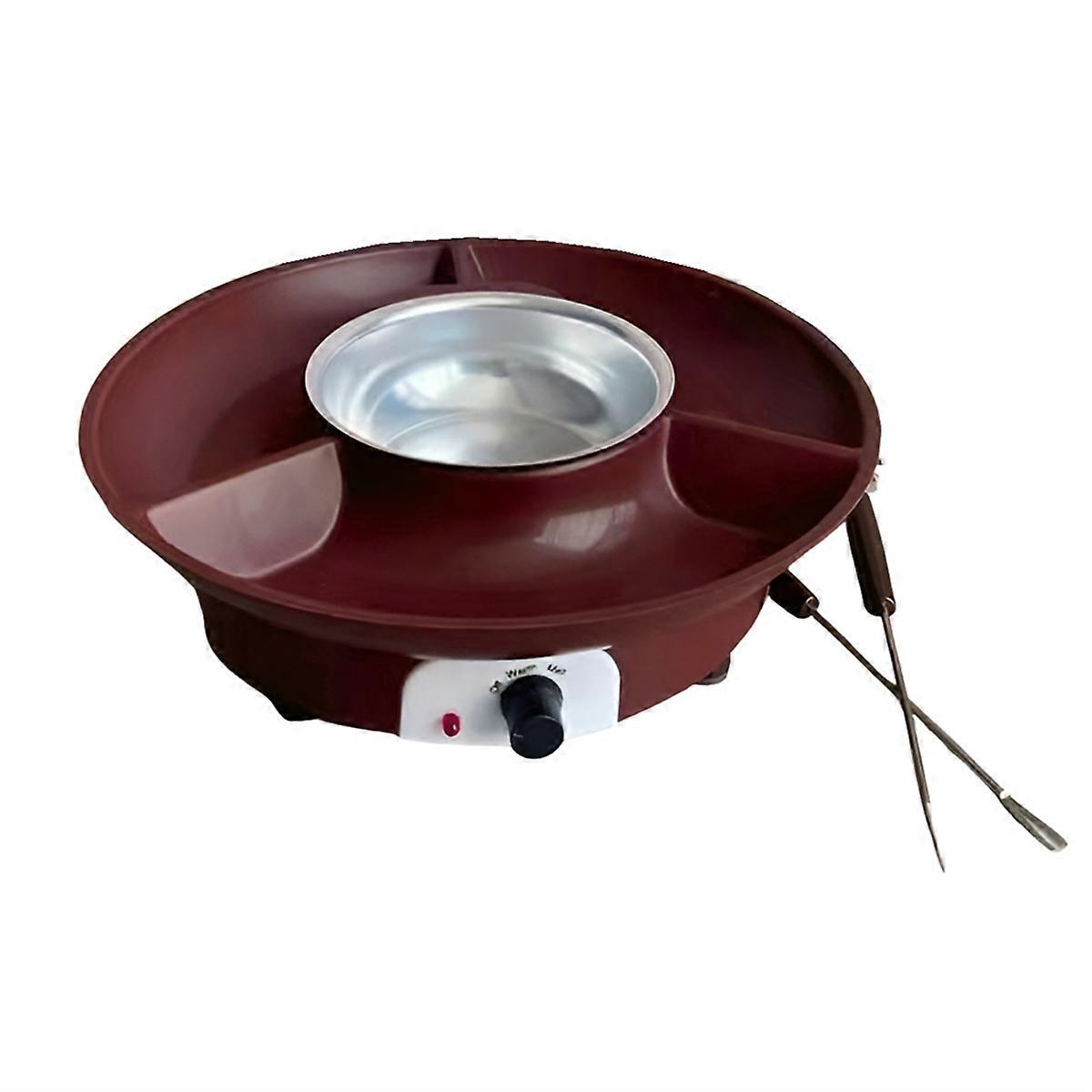 Electric Fondue Set, Chocolate Melting Pot,US Plug Coffee Color