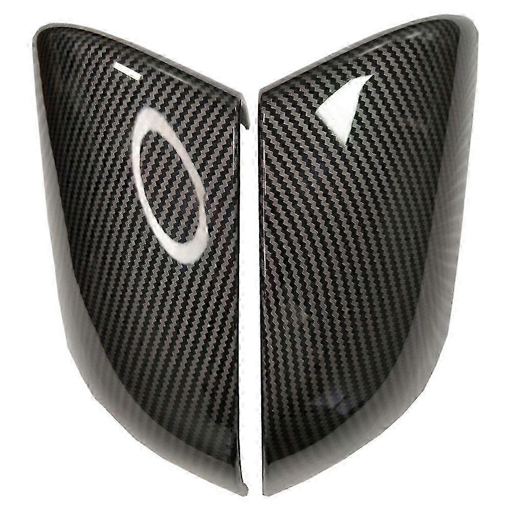 Car Rear Mirror Cover Cap with Carbon Fiber Pattern for Compatible Brand Model 3 and Model Y 2018-2024