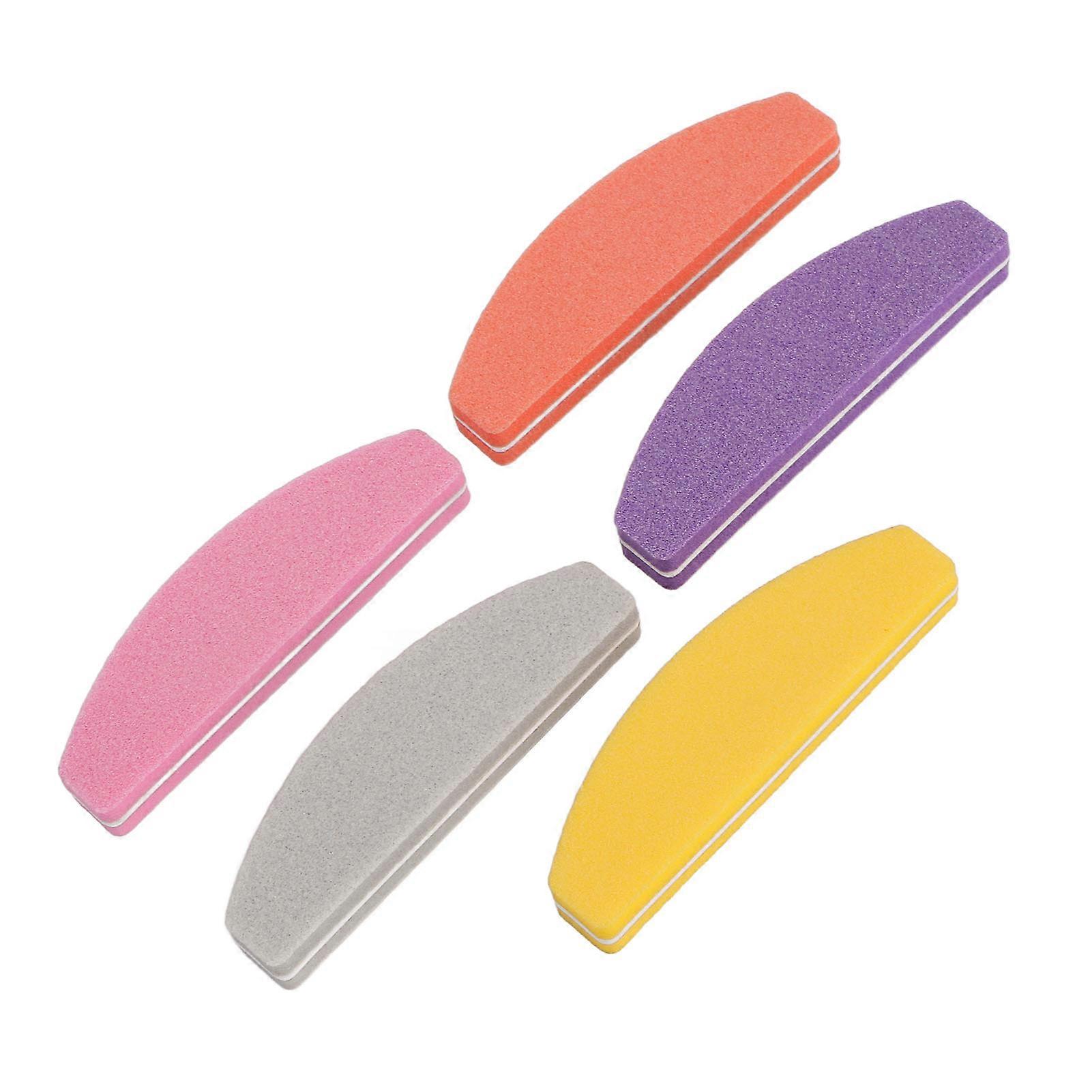 5Pcs Nail Buffer Block Double Sided Washable Buffing Sanding Block Manicure Tool for Nail Art 