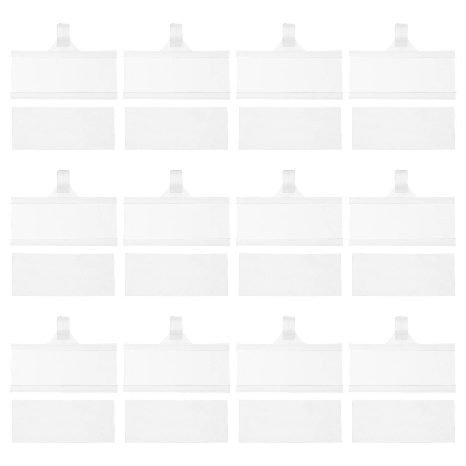 Clip On Labels For Wire Shelves Information Labeling Supermarket Rectangular Versatile Design 3×1.3×0.2in Quick Installation and Removal 50Pcs