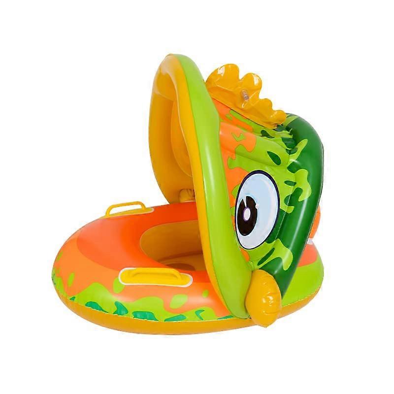 Baby Float Inflatable Baby Pool Float with Sun Canopy for Swimming Toddler (Green)