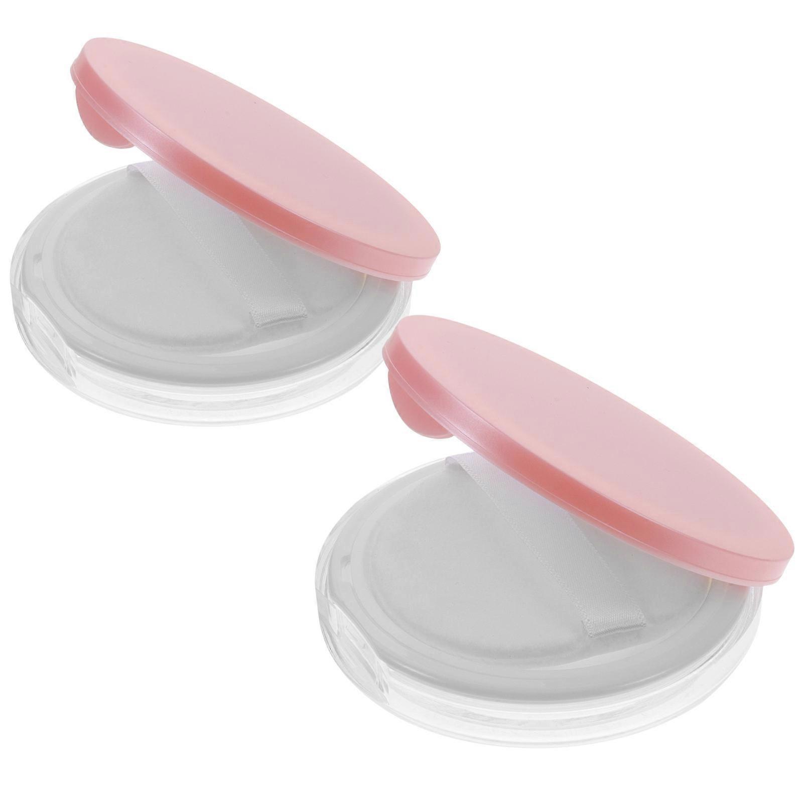 Empty Travel Powder Container Office Use Square Shape ABS Material 2Pcs