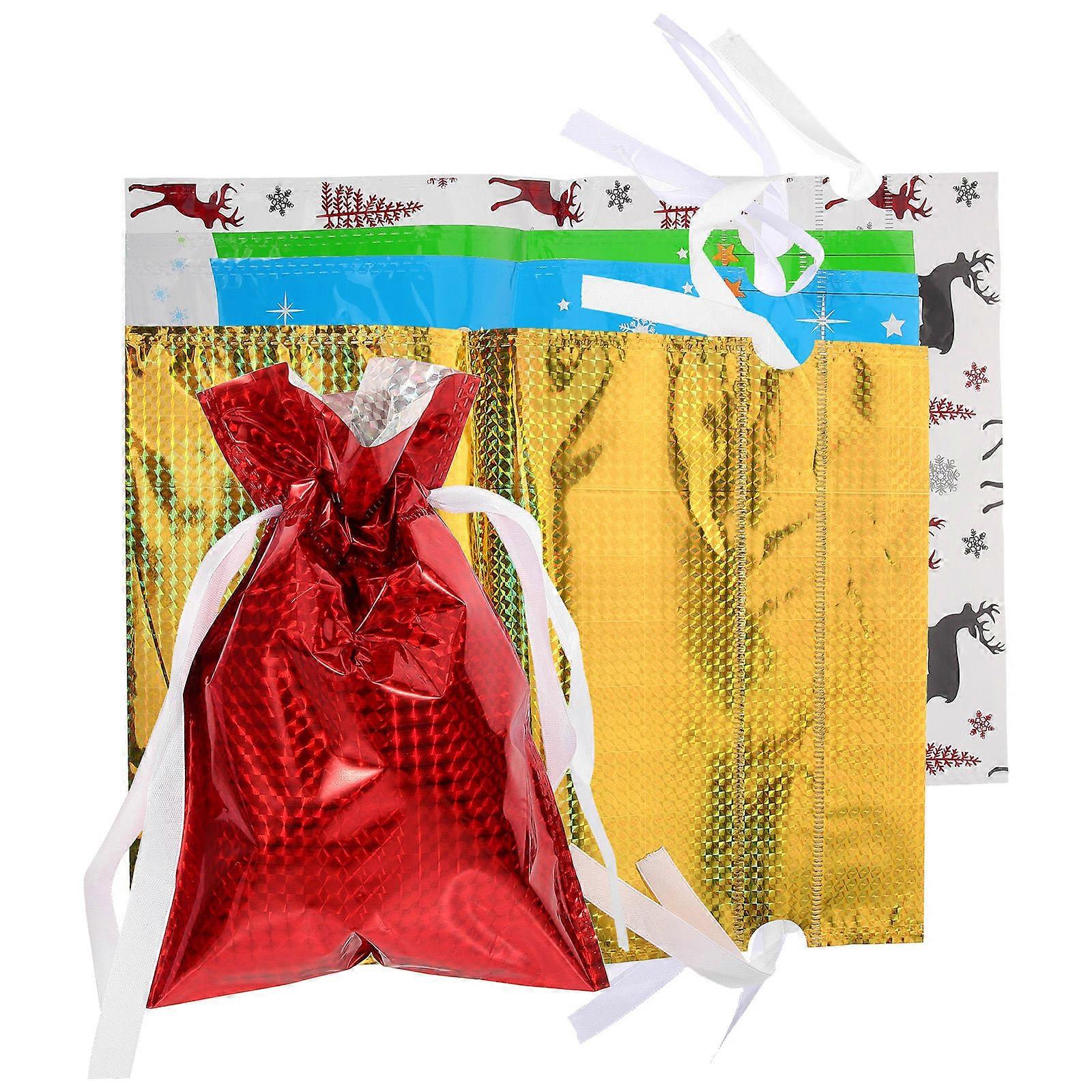 Festival Present Bag Drawstring Pouches Christmas present Packaging Assorted Color 42.00X29.0cm 5Pcs