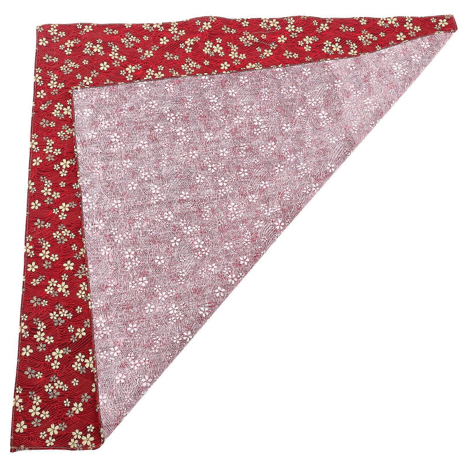 Japanese Style Furoshiki Wrapping Cloth with Blossom Design, Durable Fabric for Bento, Gifts, and Special Occasions