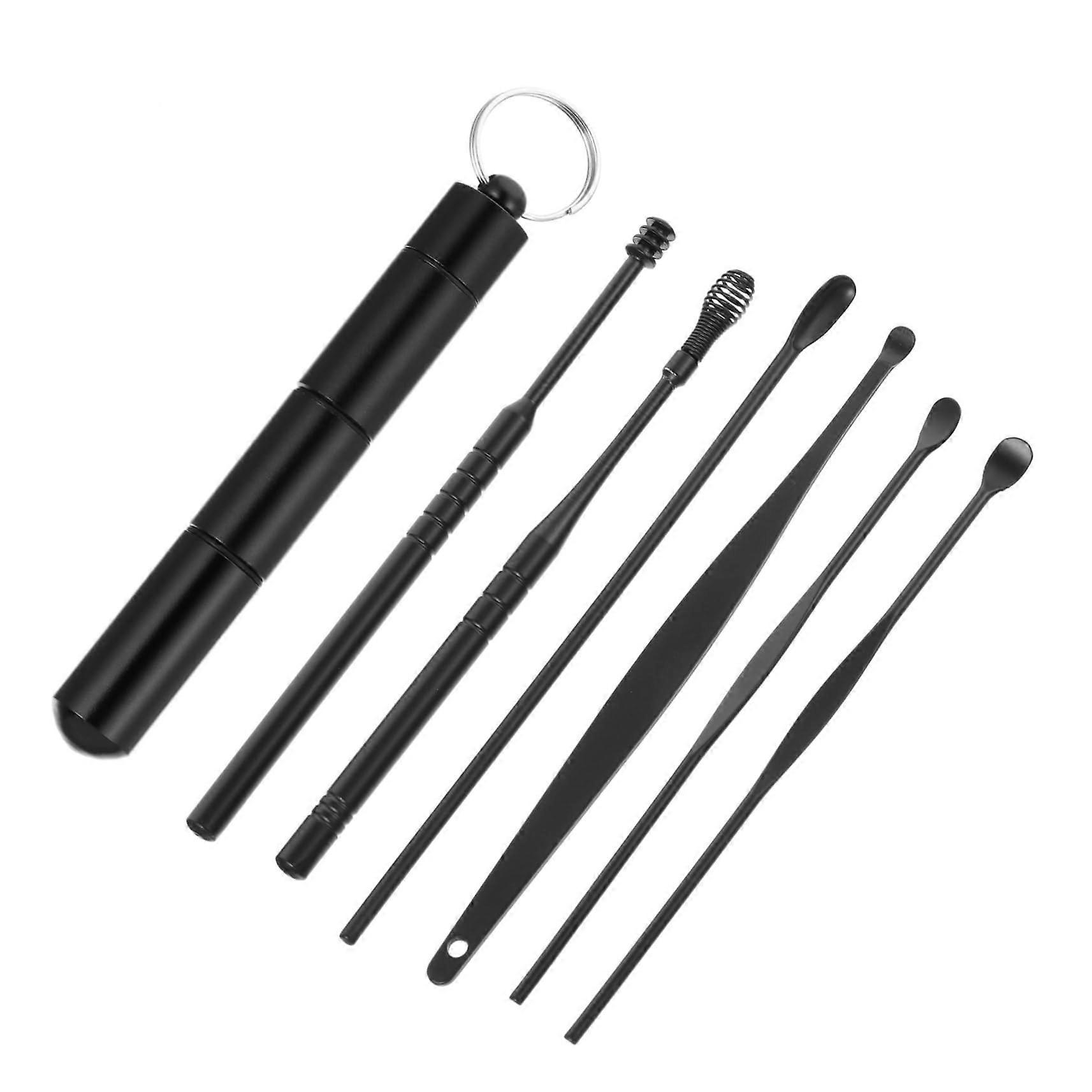 Earwax Removal Kit - 6-Piece Portable Ear Cleaning Set For Adults With Various Tools For Thorough On-The-Go Cleaning