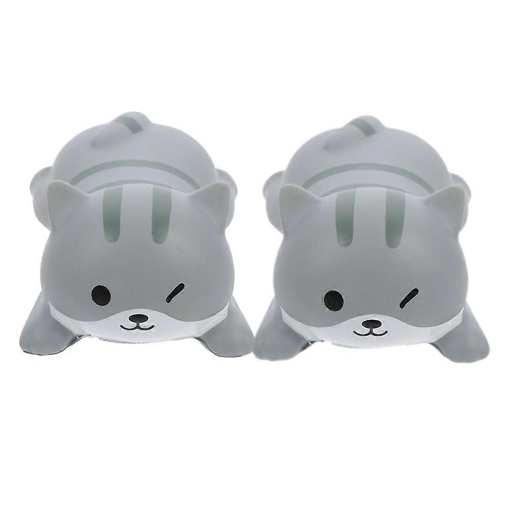 Cute Cartoon Animal Design Keyboard Mouse Rest Wrist Support Cushion Grey 12.50X6.50X2.00CM Breathable Hand Support 2Set