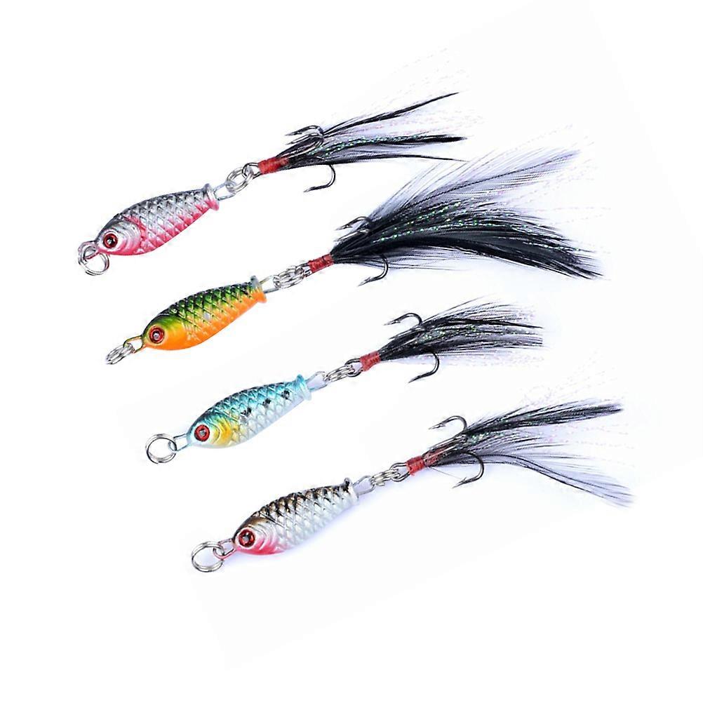 Angelköder Set 4Pcs Metall Meer Angeln Spinner Köder Outdoor Werkzeug 6g Verschiedene Farbe