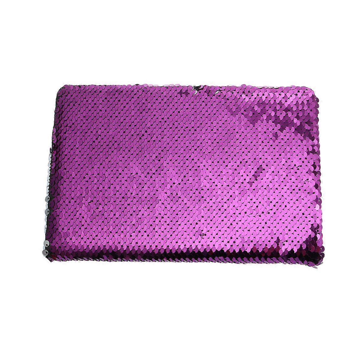 Sequins Notebook Creative Journal For Daily Schedule Noting Purple 21*14cm Reversible Sequin Planner 1Pcs