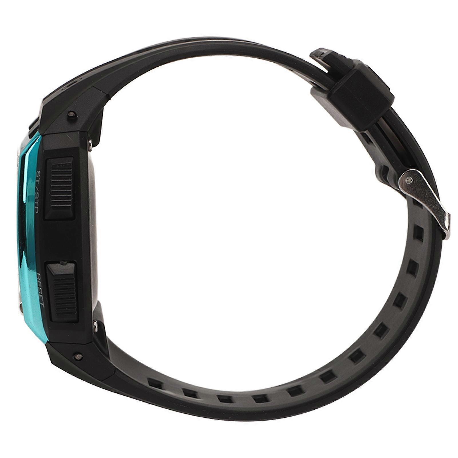 Men Digital Sports Watch WR30M Waterproof Day Date Display Electronic Watch with Luminous Light Alarm for Students Blue 