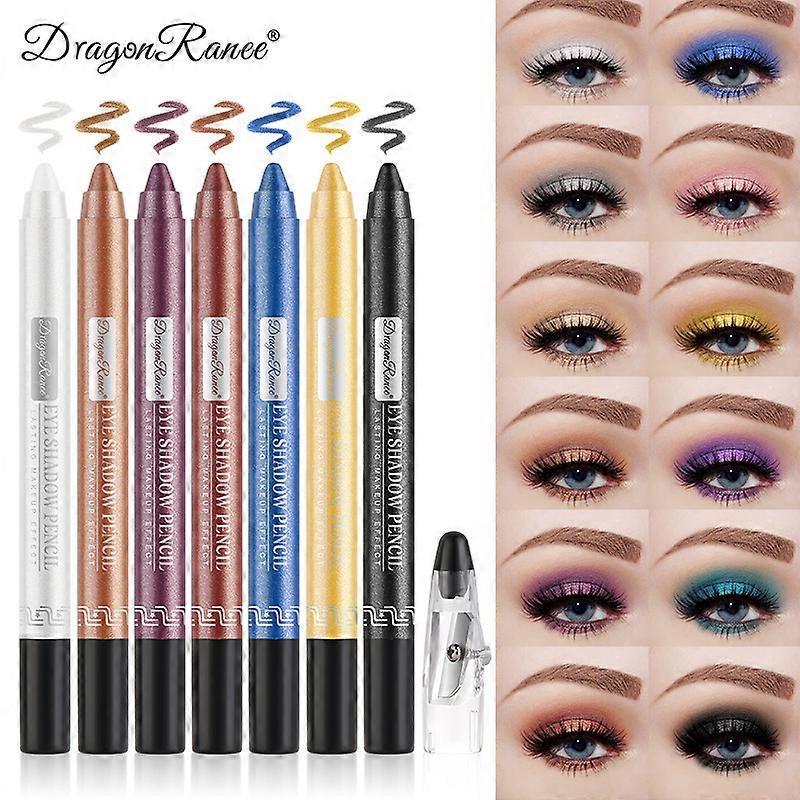 Cross-border eye shadow pen eyeliner eye shadow stick eye shadow silkworm pen pearl eye shadow pen with pencil sharpener foam pen No. 6 pearl bronze