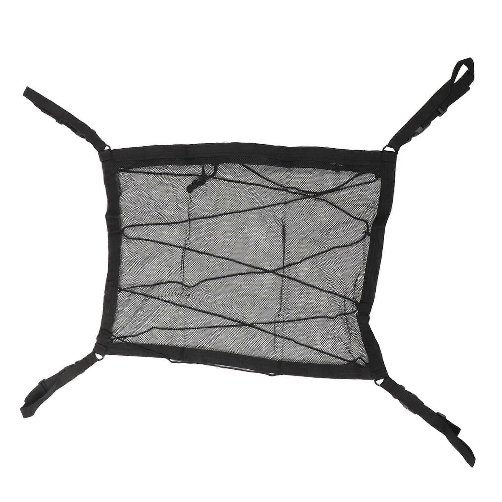 Auto Roof Storage Net Truck Organizer Multifunctional Storage Net for Roof Trunk Car Door Easy Installation Double Zipper Opening