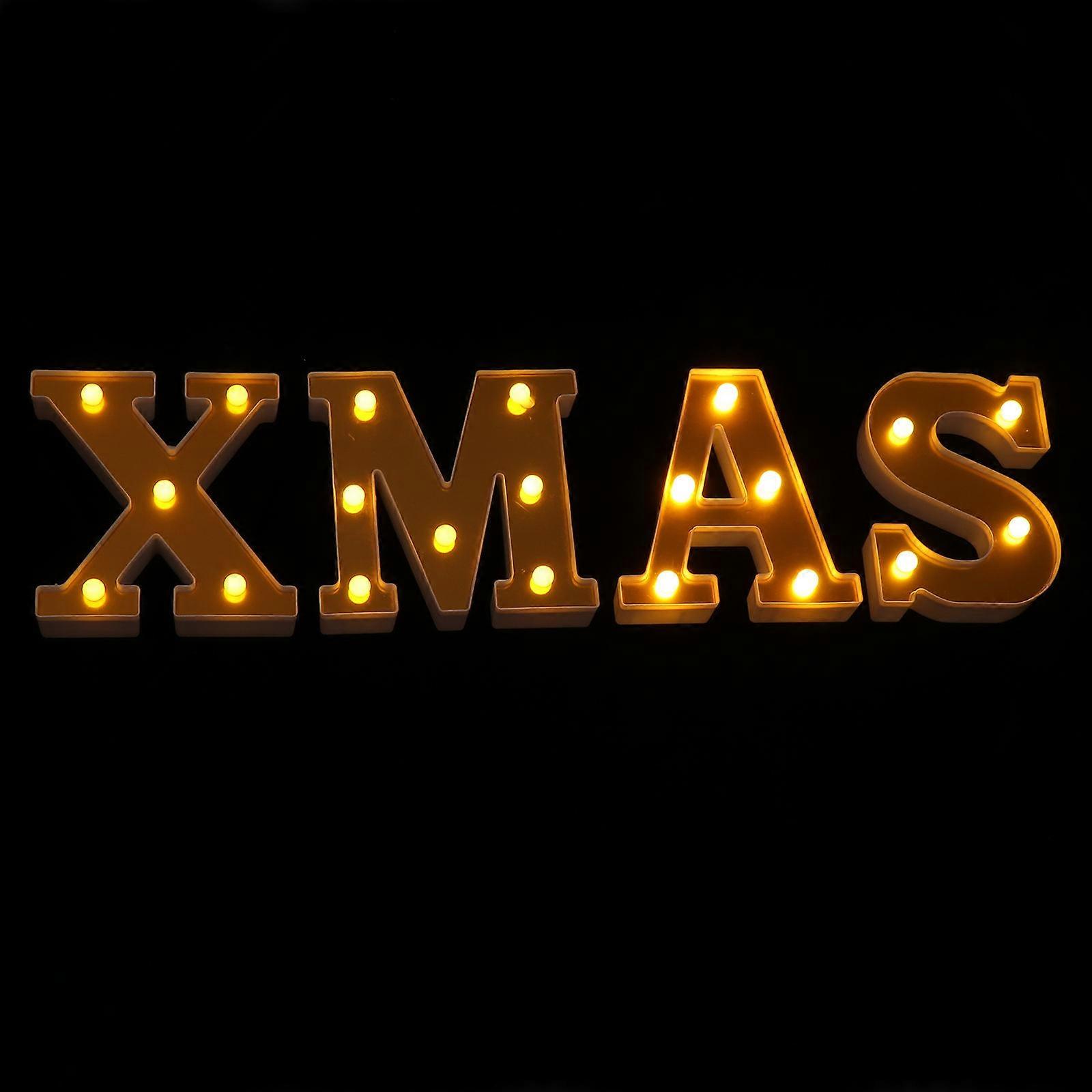 Golden Plastic Letter Light Night Lamp for Decor with Unique Design and Craftsmanship