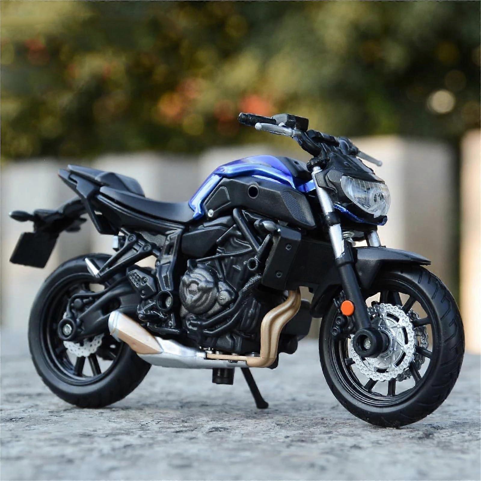 1:18 Static Die-Cast Vehicles Yamaha MT-07 2018, 1:18 Scale Motorcycle Model Collectible, Metal Display Hobby Toy